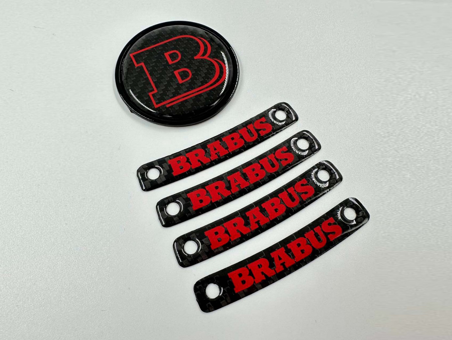 Brabus RED Badge Logo Emblem Set for Mercedes-Benz W463A W464 G-Class